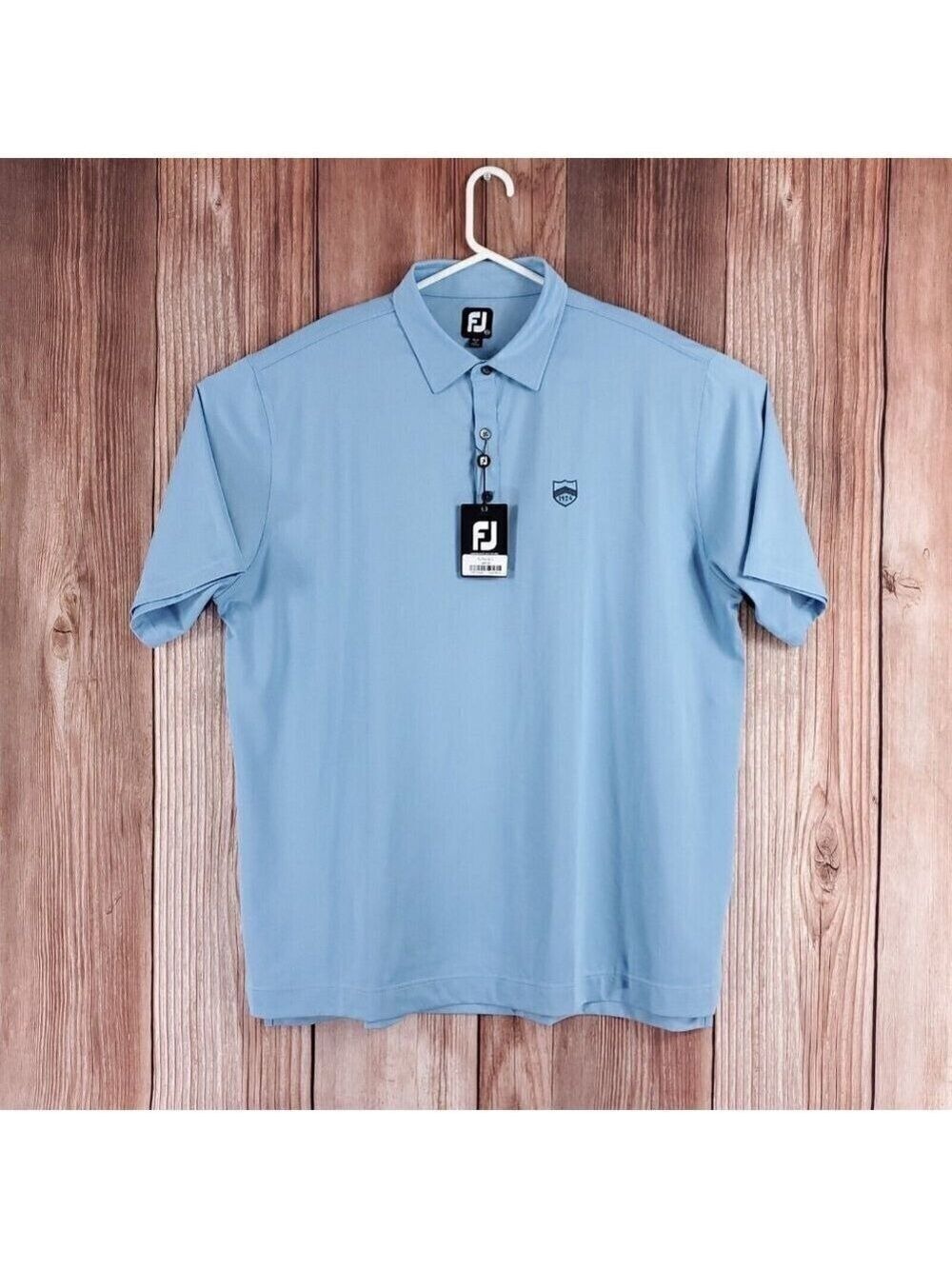 NWT Footjoy FJ Mens Size 2XL Blue Fenway Golf Club Short Sleeve Golf Polo Shirt